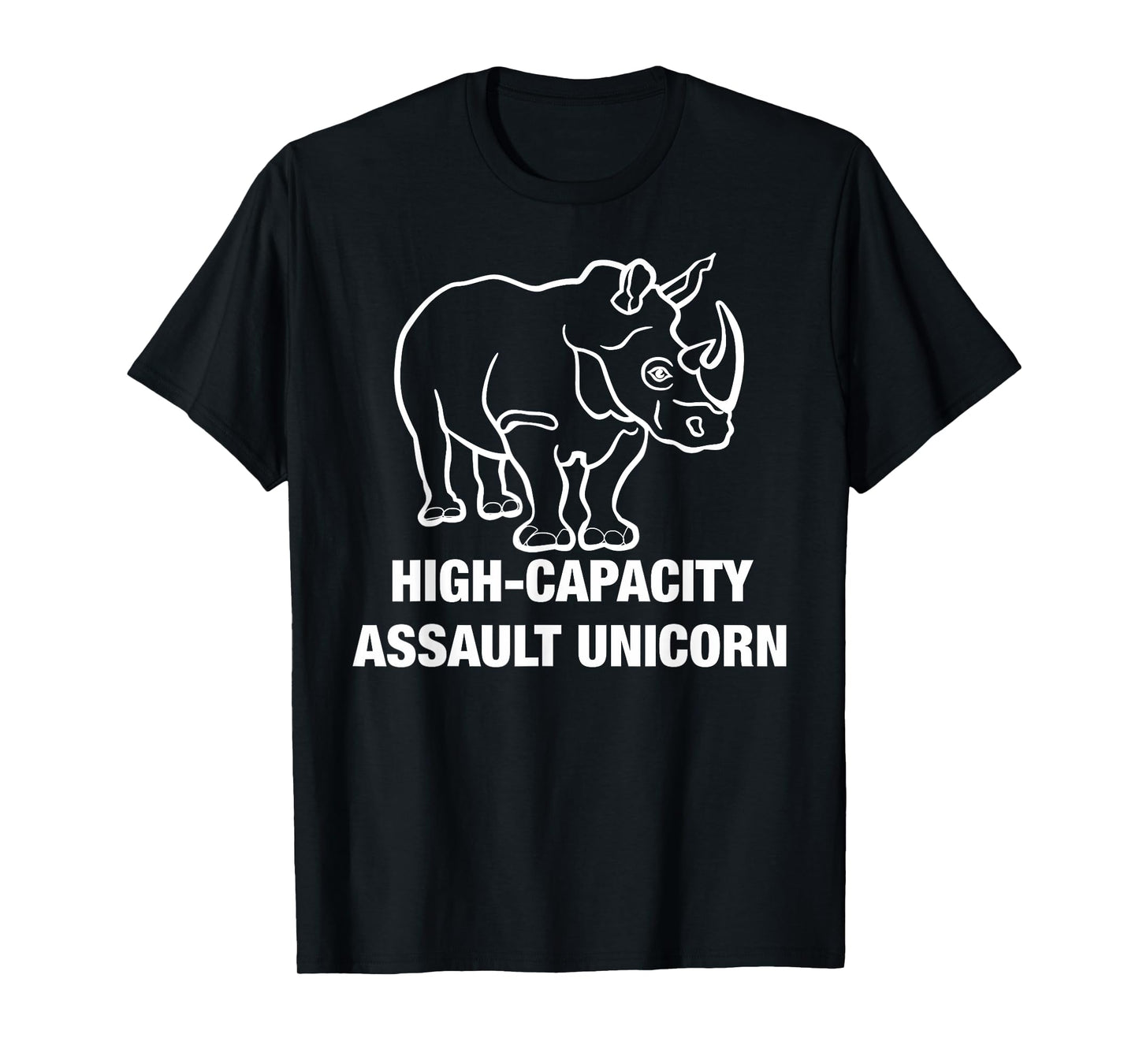 Funny Unicorn Military High Capacity Assault Rhino Horn Tee T-Shirt