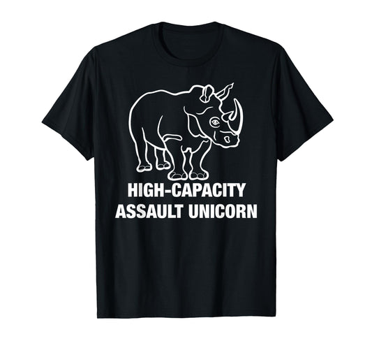 Funny Unicorn Military High Capacity Assault Rhino Horn Tee T-Shirt