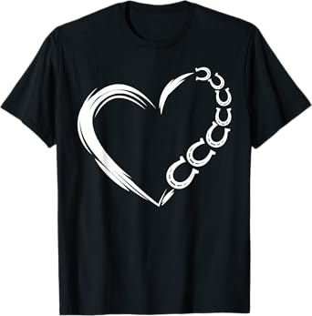 Farm Farmer Horseshoe Heart Pony Horse Riding Horse Lover T-Shirt