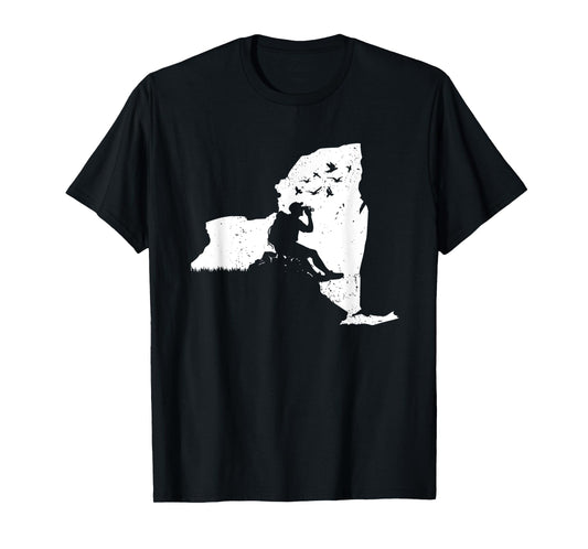 New York Bird Watching Design Birding Binoculars Birdwatcher T-Shirt