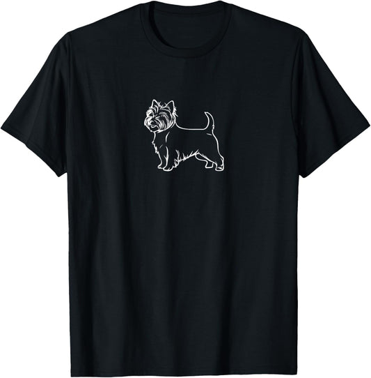 Cairn Terrier Dog - Minimalist Illustration Dog Breed Lover T-Shirt