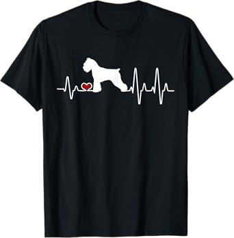 Miniature Schnauzer Dog Heartbeat Pulse T-Shirt Men Women Girls Kids T-Shirt