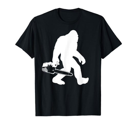 Lumberjack Bigfoot Chainsaw Sasquatch Logger Funny T-Shirt