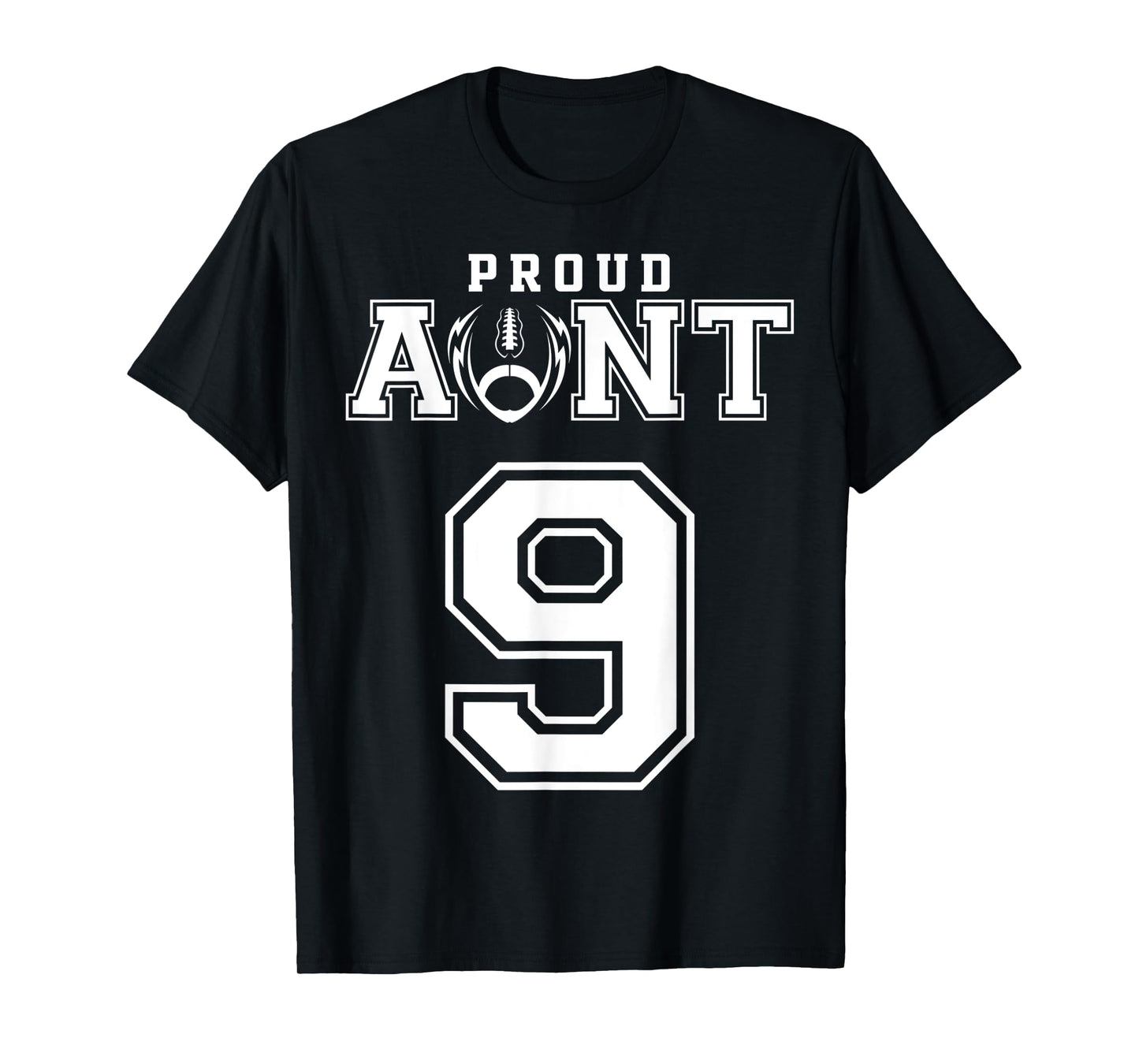 Custom Proud Football Aunt Number 9 Personalized For Women T-Shirt