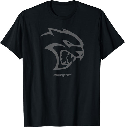 Dodge Hellcat Logo T-Shirt - Black, Unisex-Adult, Short Sleeve, Classic Fit, Cotton 65% Polyester 35%