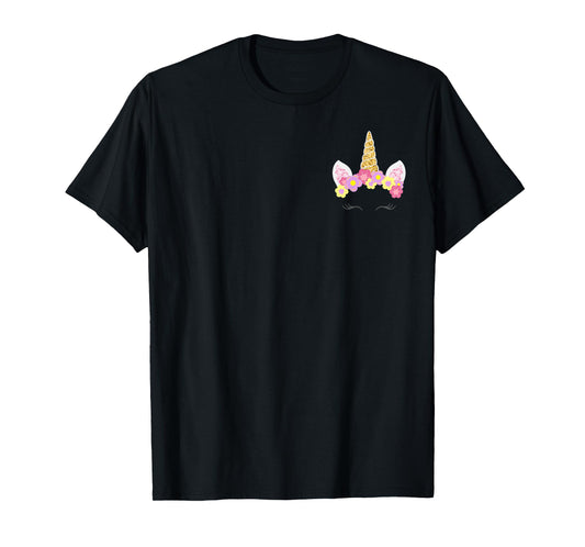 Unicorn Pocket Adorable Unicorns Girls T-Shirt
