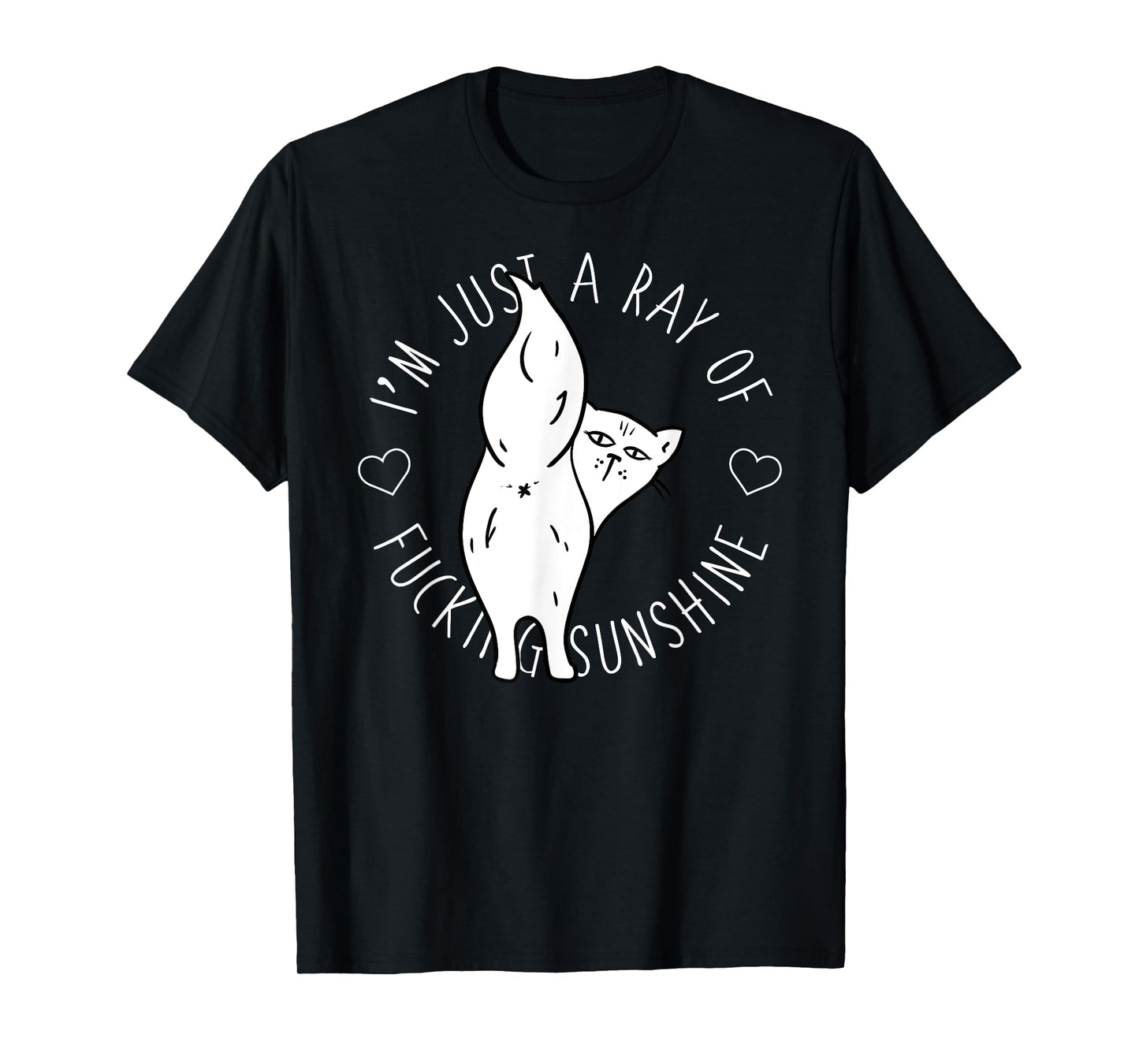 Salty Cat Ray of Fucking Sunshine Shirt Swear Offensive Men Women T-Shirt