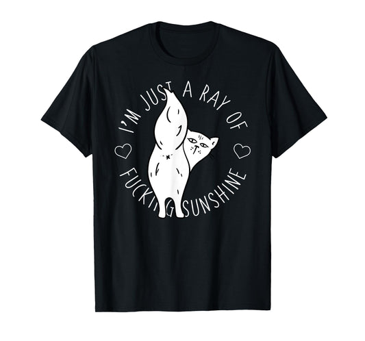Salty Cat Ray of Fucking Sunshine Shirt Swear Offensive Men Women T-Shirt