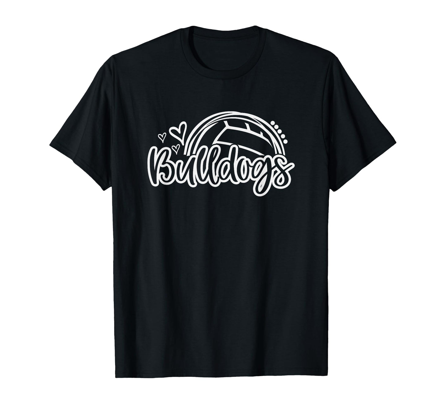 Volleyball Bulldogs School Sports Fan Team Spirit T-Shirt