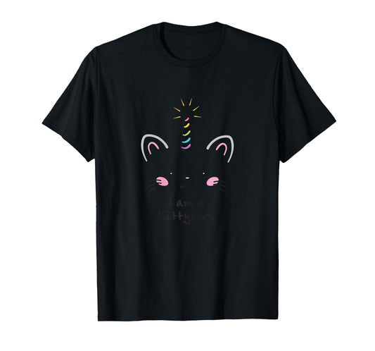 Unicorn Cat I am a Kittycorn Cute Kitty Rainbow Girl T-Shirt