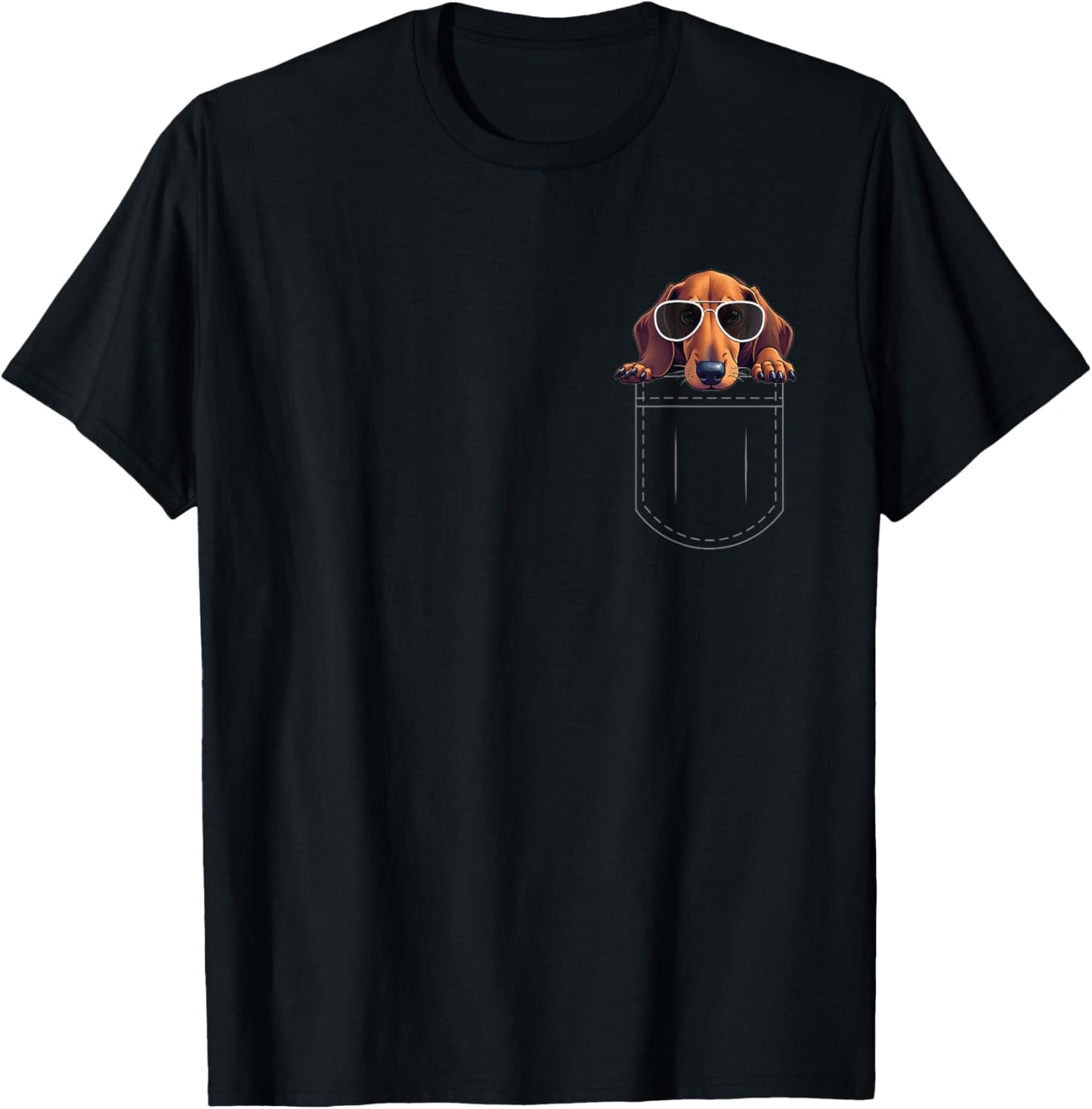 Dachshund Dog In The Pocket T-Shirt