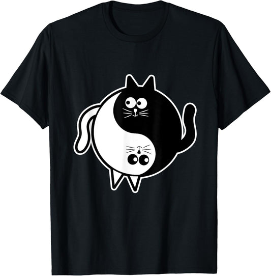 Yin Yang Cat for Women and Men - Yin Yang T-Shirt