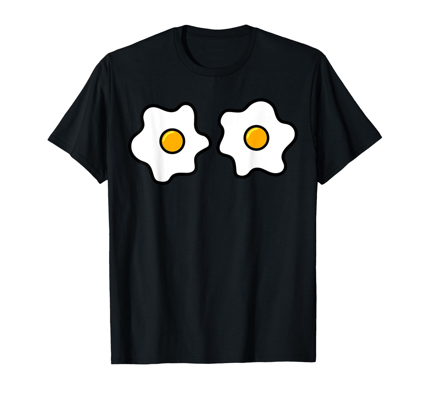 Funny Egg Boobs, Fried Egg Lovers Egg Eyes Halloween Costume T-Shirt
