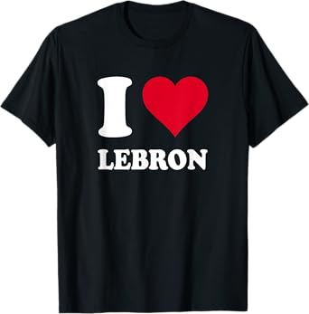 Red Heart I Love Lebron T-Shirt