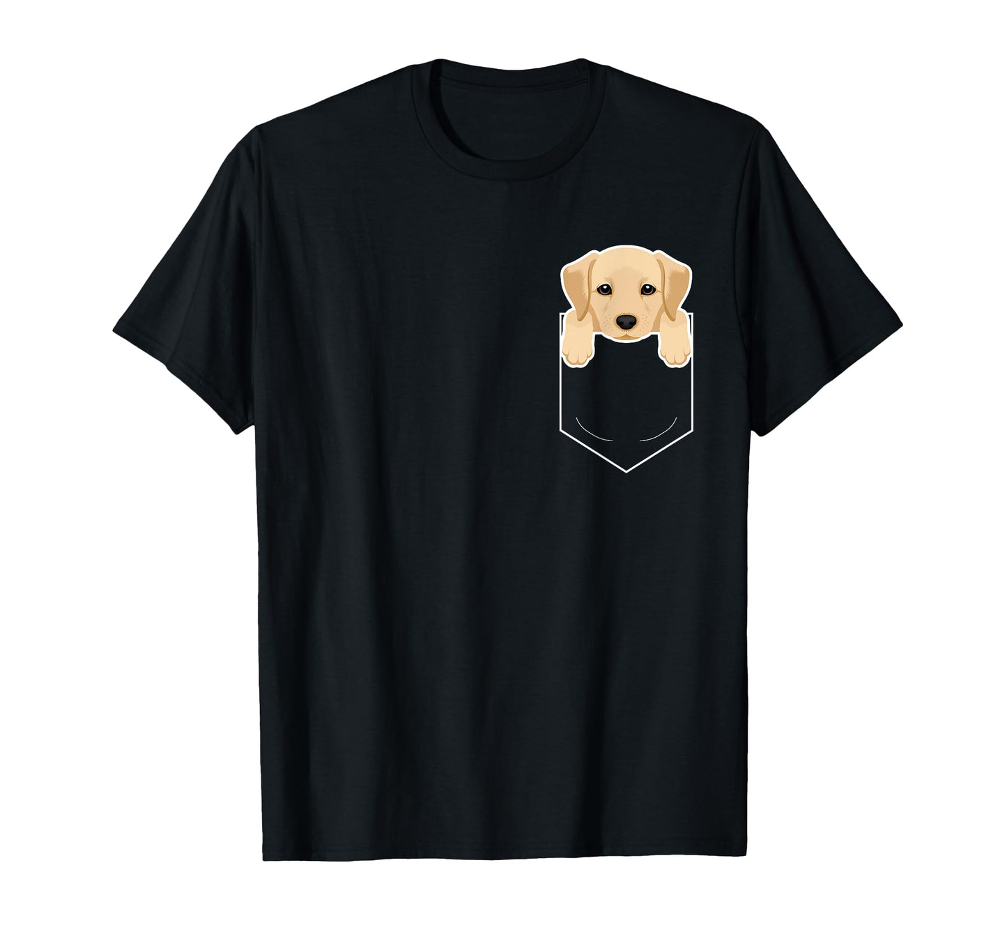 Yellow Lab In My Pocket Cute Dog Owner T-Shirt T-Shirt for Men Women Girls Kids