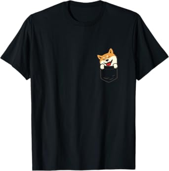 Cute Shiba Inu In Your Pocket Akita Dog Lover Owner Gift T-Shirt