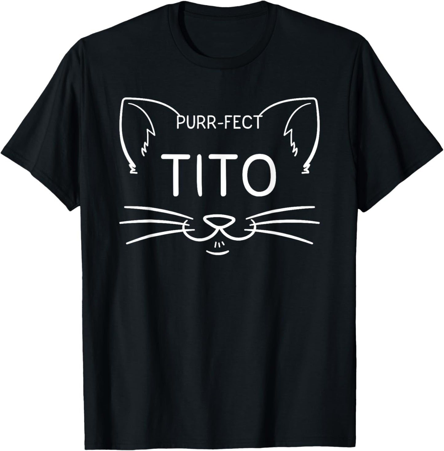 Purr-fect Tito Funny Cat Lover Hispanic Uncle Kittens Owner T-Shirt