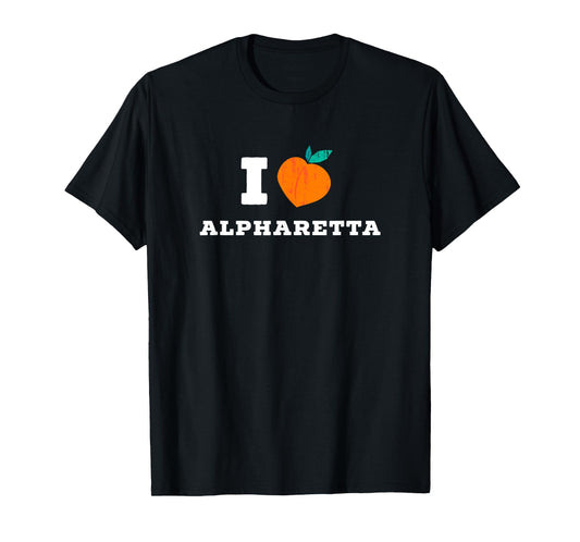 I love Alpharetta, Georgia / Minimal Alpharetta, GA Peach T-Shirt