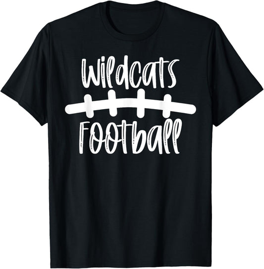 Wildcats Football School Spirit Team Mascot Game Night T-Shirt