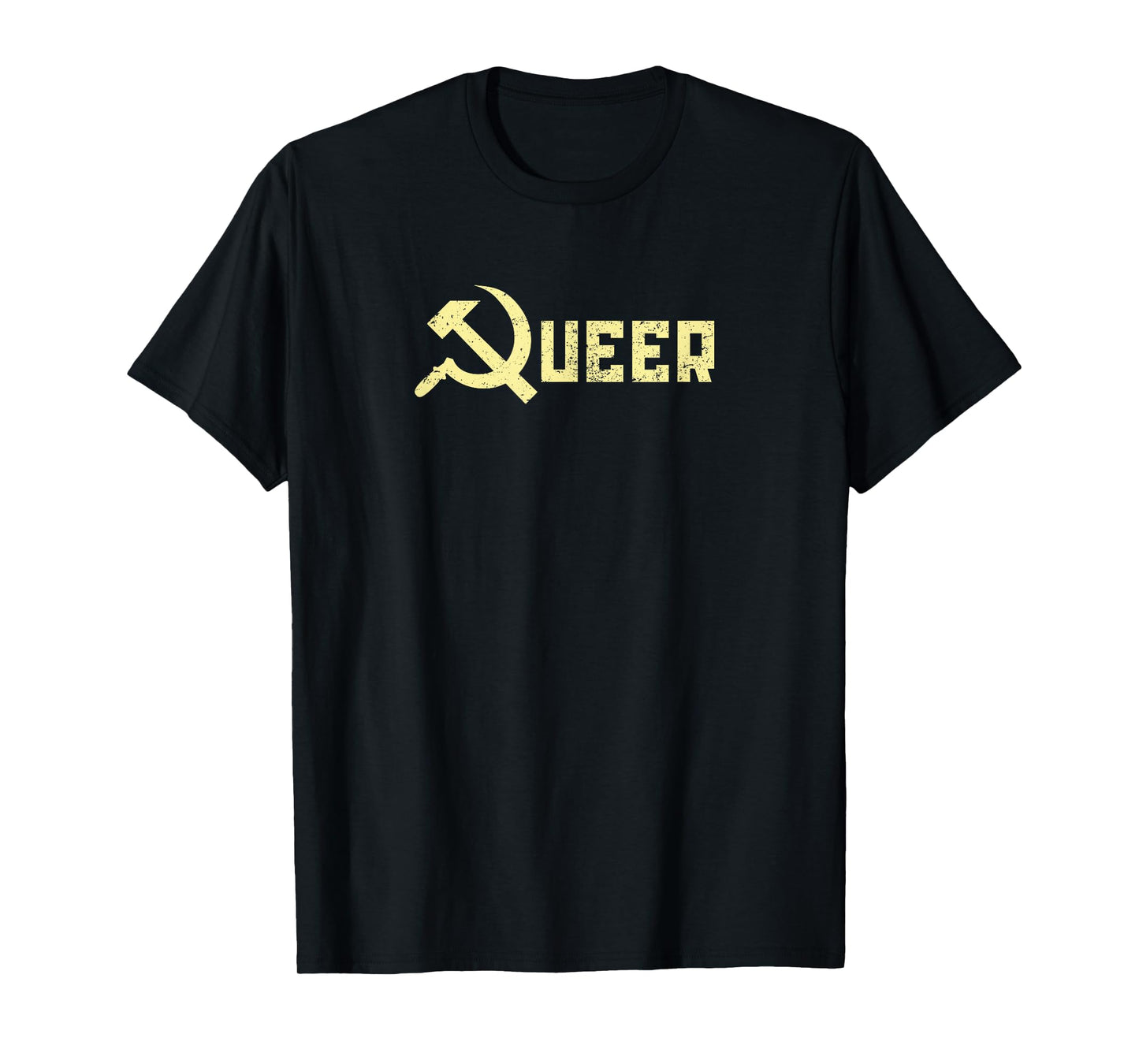 Queer Communist hammer and sickle socialism pride cream T-Shirt