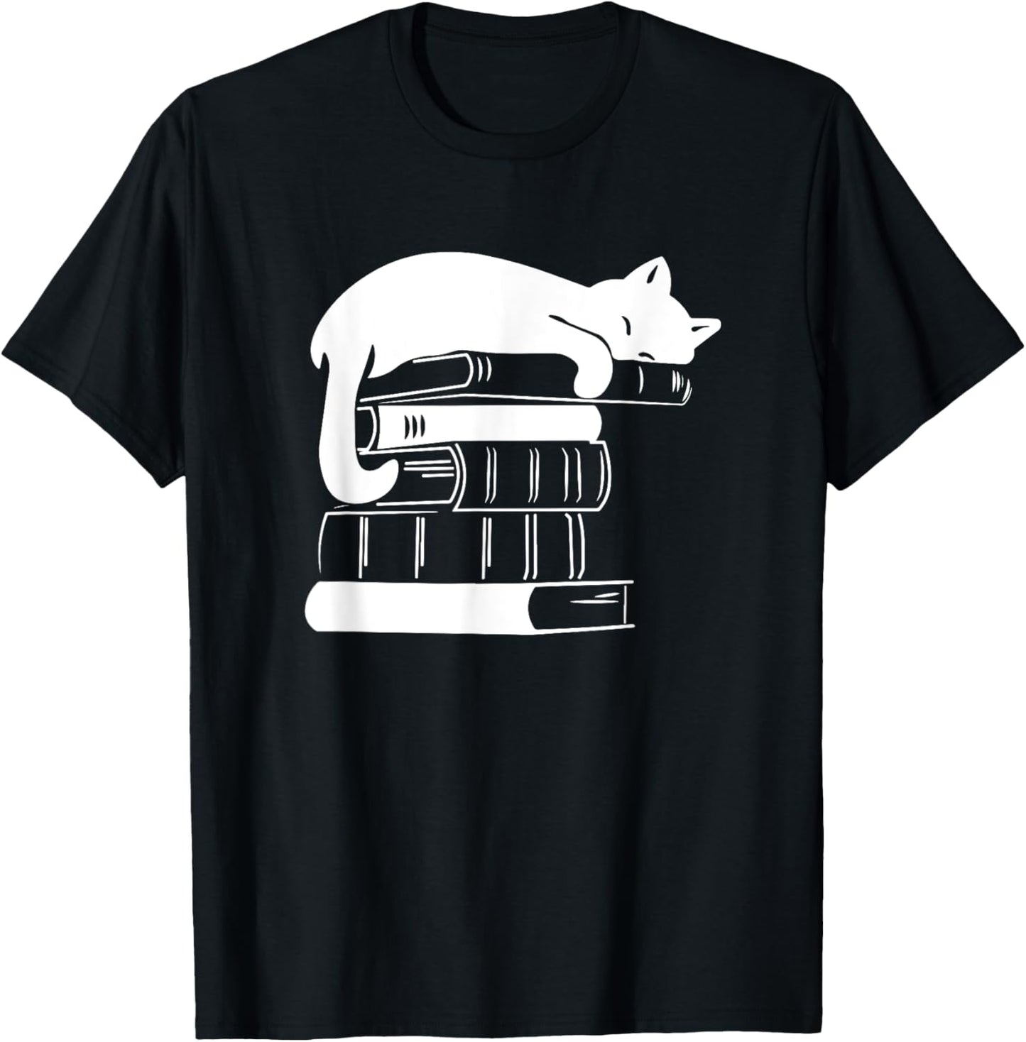 Books and Cats, Cat Lover, Cat Mom, Book Lovers T-Shirt