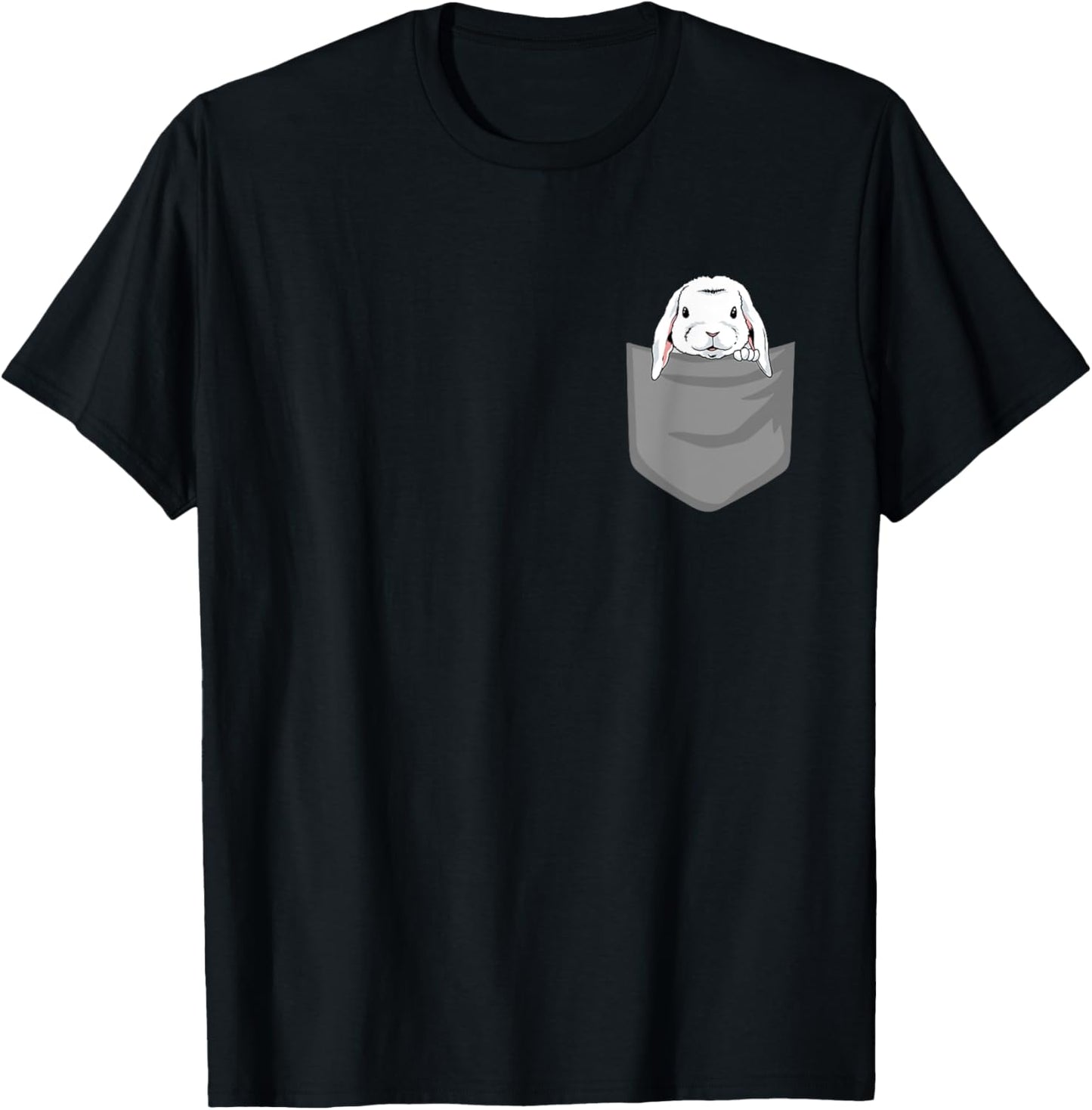 Rabbit in chest pocket, funny rabbit T-Shirt