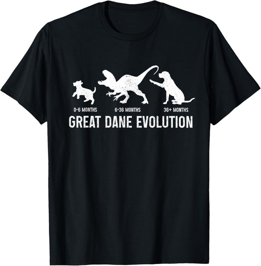 Great Dane Shirt Evolution Great Dane Mom Dog Owner T-Shirt