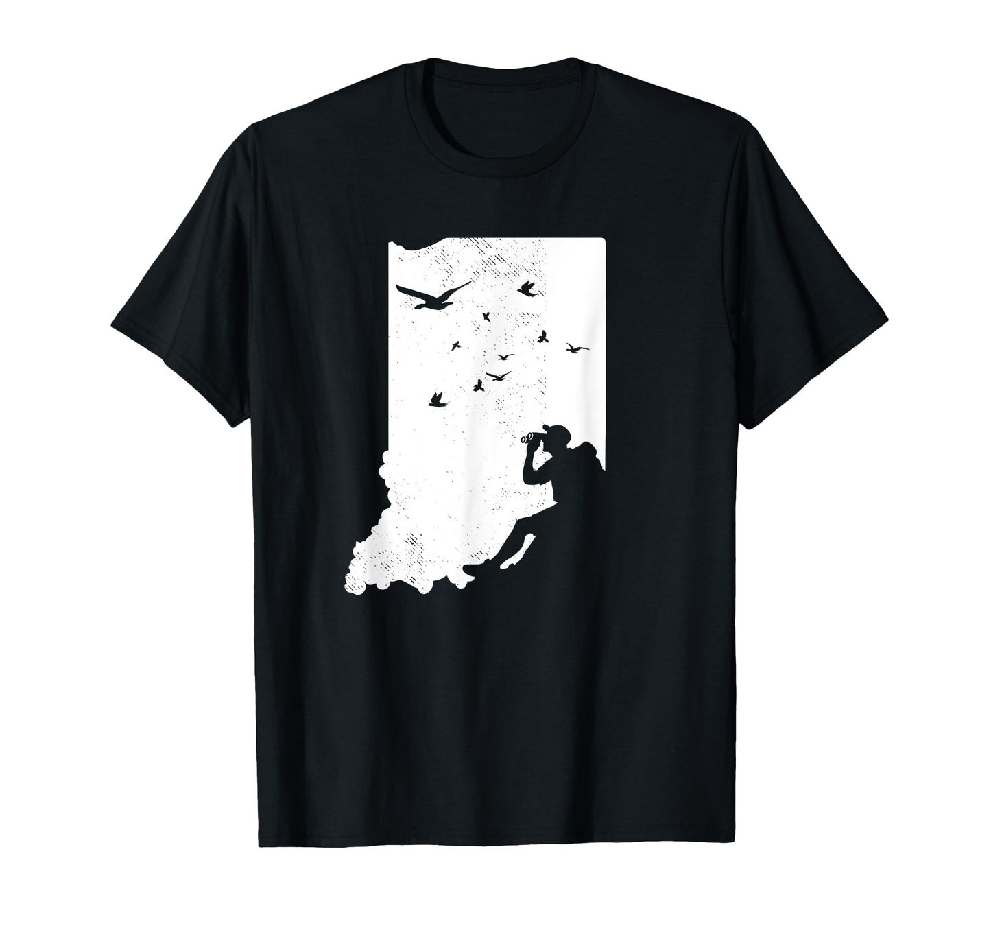 Indiana Bird Watching Design Birding Binoculars Birdwatcher T-Shirt
