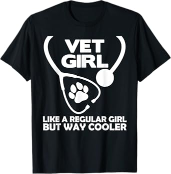 Funny Veterinary Technician Women Girls Female Vet Assistant T-Shirt