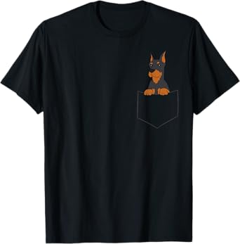 Doberman Dog in Pocket Doberman Pinscher In Pocket T-Shirt