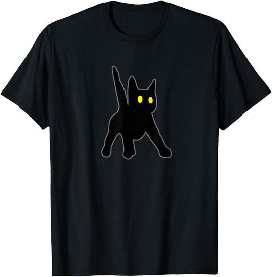 Spooked Cat Meme Shocked Cat Meme Cursed Cat Meme T-Shirt
