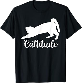 Cattitude Funny Cat Lover Kitten Pet Owner T-Shirt for Men Women Kids