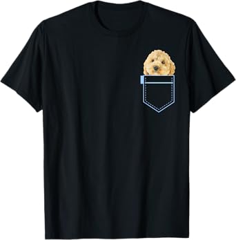 Cavapoo in pocket Puppy Dog Lover Cute Poodle cross gift T-Shirt
