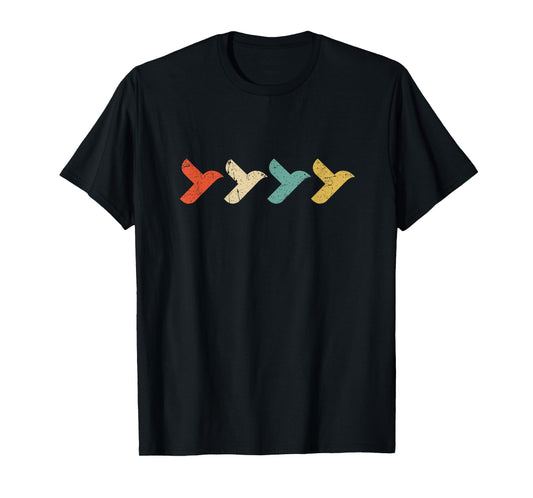 Retro Vintage Flying bird and birdwatching t-shirt T-Shirt