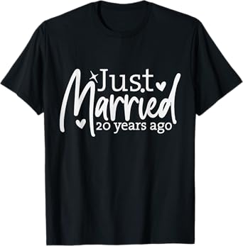 20th Wedding Anniversary For Her Couple 20 Years Of Marriage T-Shirt