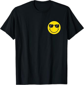 Funny Smiling Emoticon Men Women Graphic Happy Face Smile T-Shirt
