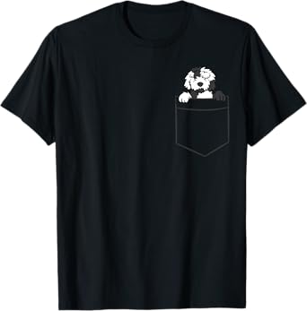 Sheepadoodle Dog In A Pocket Funny Sheepadoodle T-Shirt