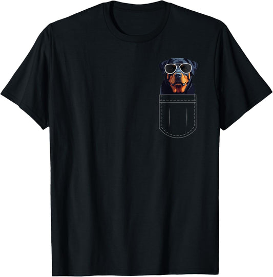 Rottweiler Dog In The Pocket T-Shirt