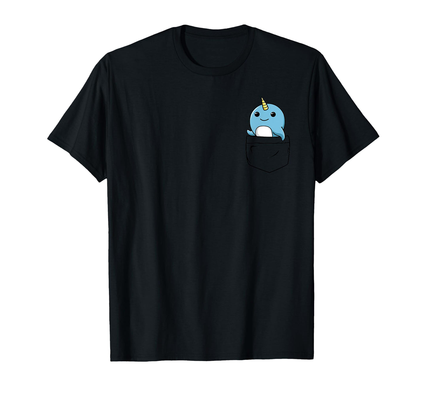 Narwhal Pocket | Unicorn of the Sea Funny Animal Tee T-Shirt