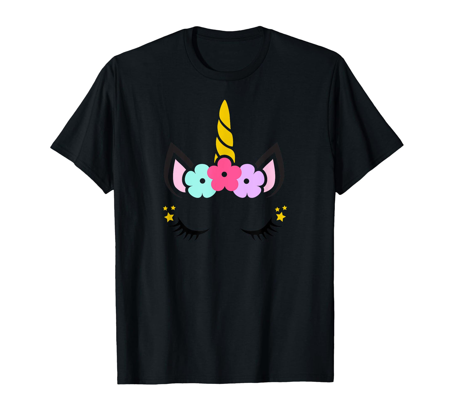 Unicorn Face Birthday T-Shirt