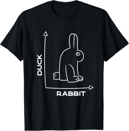duck - rabbit - funny - joke - bunny - optical illusion -pun T-Shirt