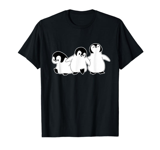 Cute Penguins Cheerful Animal World Birds Penguin Children T-Shirt