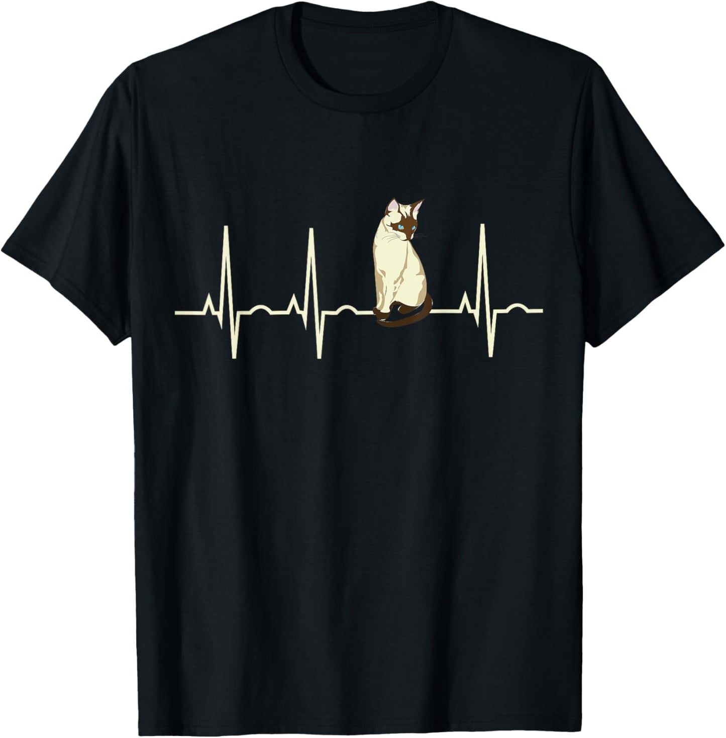 Siamese Cat Shirt - Siamese Cat Heartbeat Gift T-Shirt T-Shirt