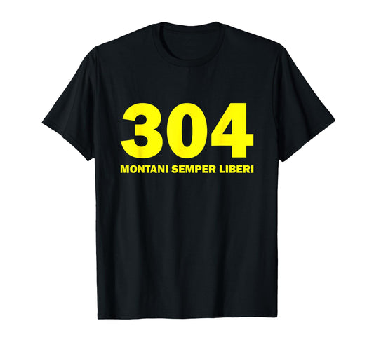 304 Montani Semper Liberi West Virginia T-shirt Blue Gold