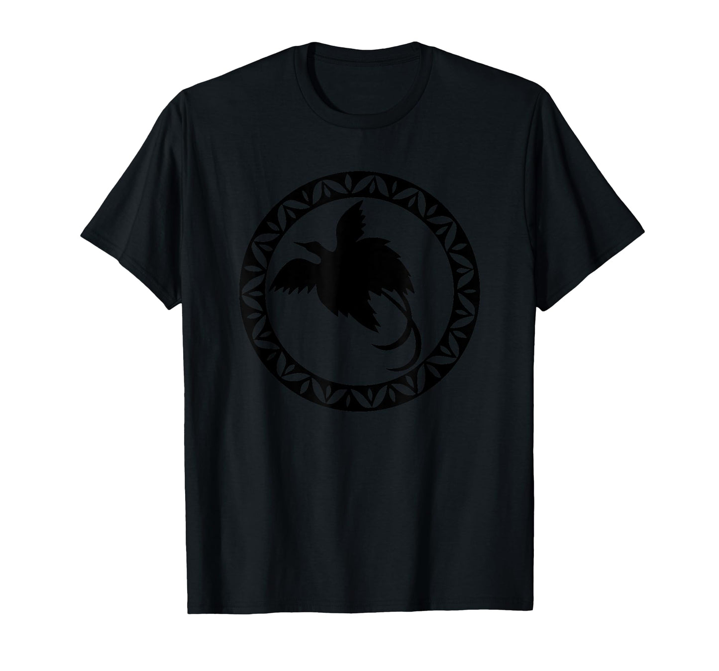 Men - Papua New Guinea Bird Of Paradise in Tribal Circle T-Shirt