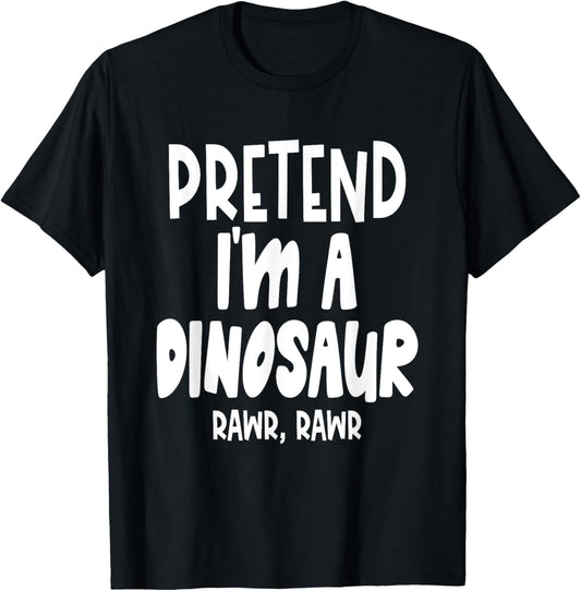 Fun Pretend Dinosaur Shirt - Lazy Halloween Dinosaur Costume T-Shirt