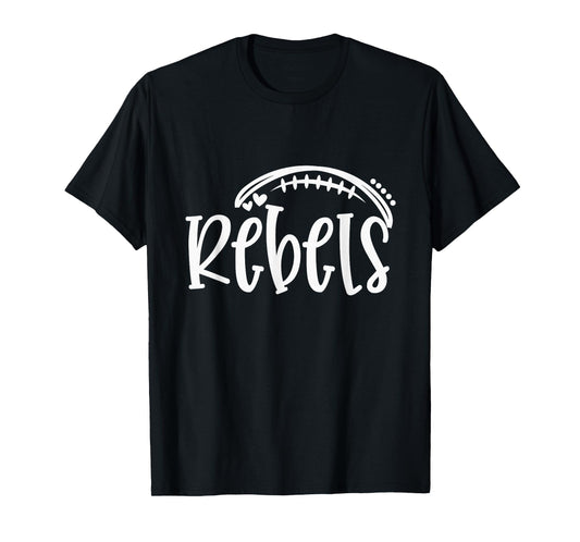 Rebel Pride Football School Spirit Game Day T-Shirt
