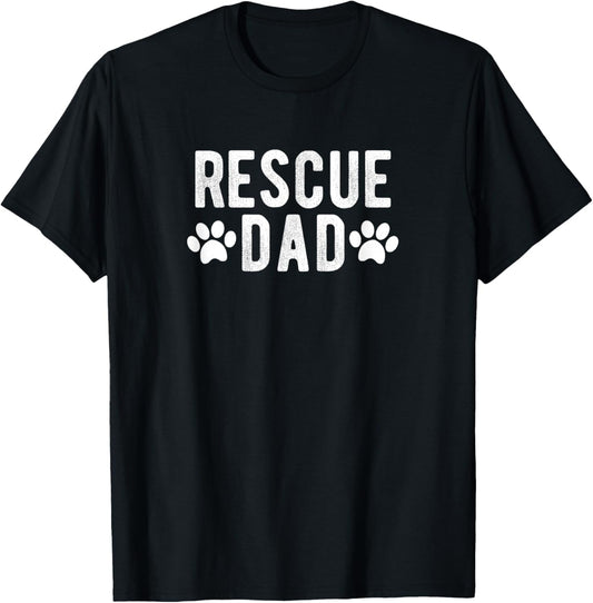 Mens Rescue Dog Dad Adopt Animal Shelter Gift for Pet Owners T-Shirt