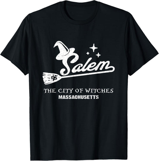 Vintage Salem Massachusetts Halloween City Of Witches T-Shirt