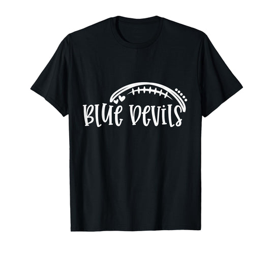 Blue Devil Pride Football School Spirit Game Day T-Shirt
